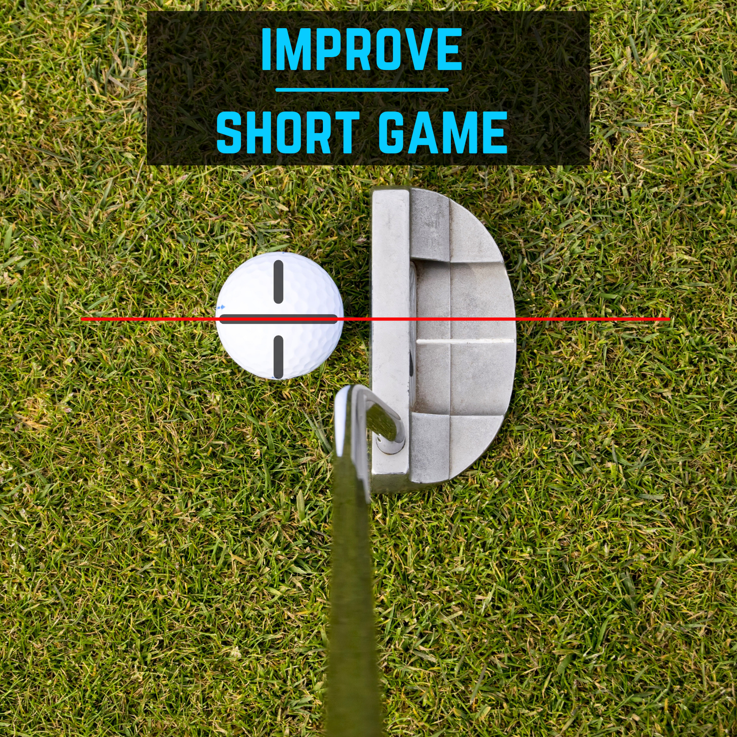 NuRich Golf Ball Line Marker Tool | Golf Ball Putting Alignment Marking Tool | Golf Accessories Tool | Fits in Golf Bag and Easy to Carry on Golf Course | 2 Pack