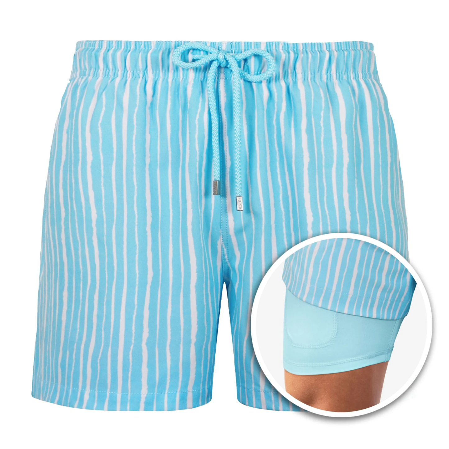 Blue Hamptons - Mid Length Hybrid Short