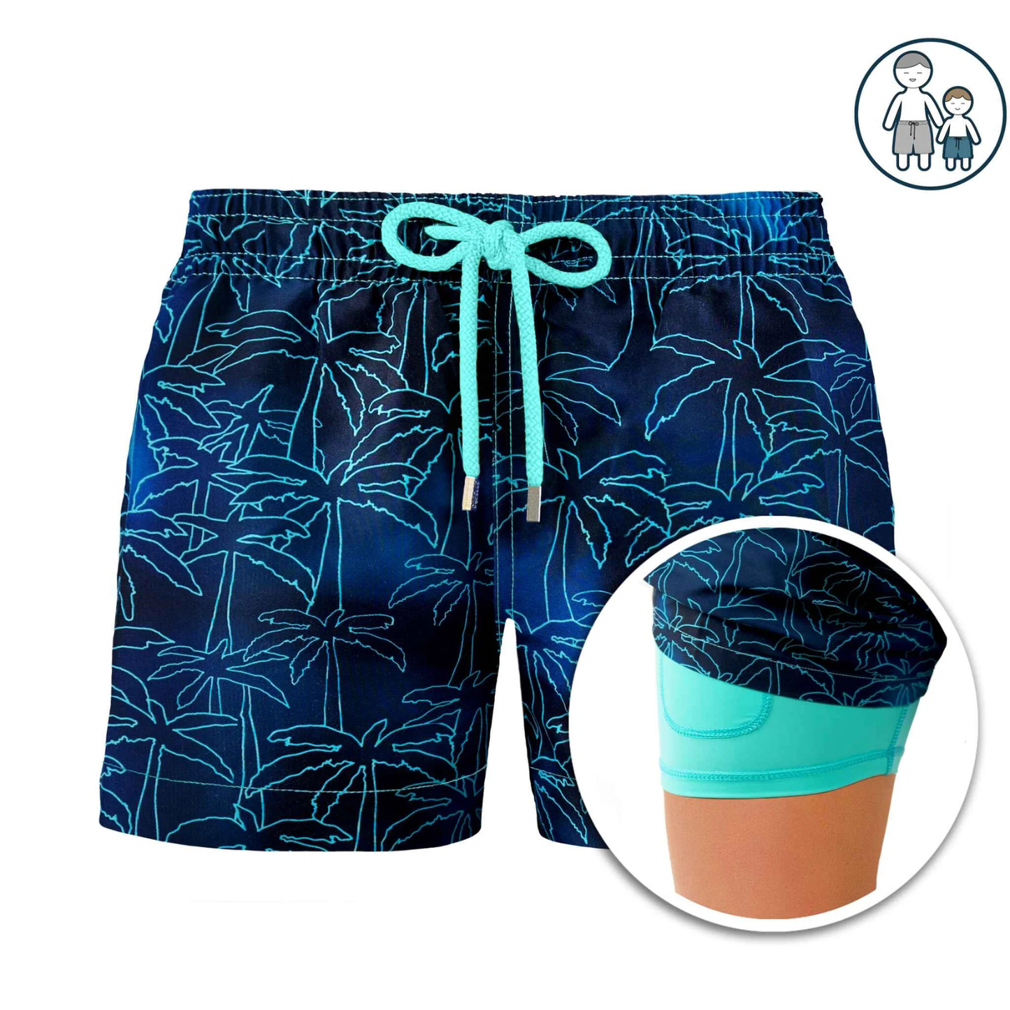 Collins Boys - Foggy Palms Hybrid Short