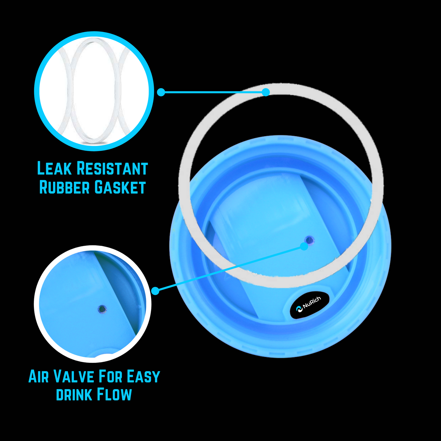 Hydroflask Wide Mouth Flip and Sip Coffee Lid Replacement for Insulated Water Travel Mug or Hydroflask Thermos for Perfect Hydration - Blue