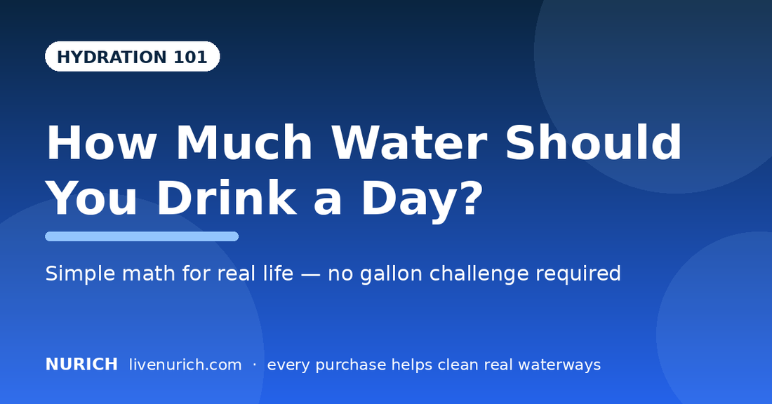 How Much Water Should You Actually Drink a Day? (Simple Math, No Gallon Challenge Required)