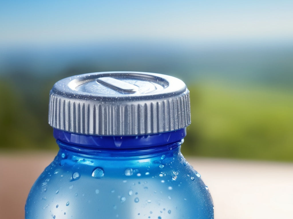 Spout chug lid open on a water bottle