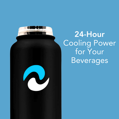 NuRich 32 oz Insulated Water Bottle with Straw Lid