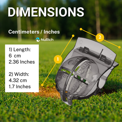 NuRich Golf Ball Line Marker Tool | Golf Ball Putting Alignment Marking Tool | Golf Accessories Tool | Fits in Golf Bag and Easy to Carry on Golf Course | 2 Pack