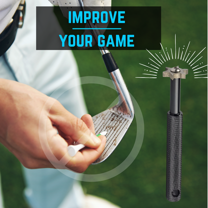 NuRich Golf Club Groove Sharpener Golf Accessory Tool Made for Re-Grooving Clubs, Irons, Pitching Wedge, Sand Wedges, Driver, Easily Attach to Golf Bag to Bring On Golf Courses