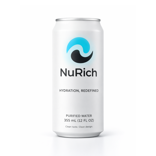 NuRich Purified Water — 12 oz Cans