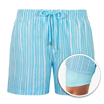 Blue Hamptons - Mid Length Hybrid Short