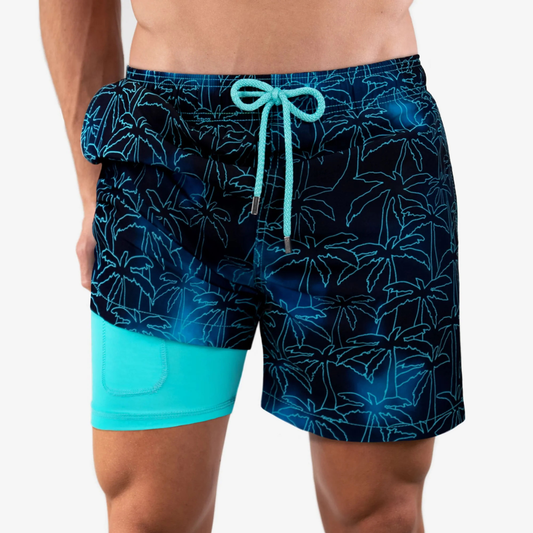 Foggy Palms - Mid Length Hybrid Short
