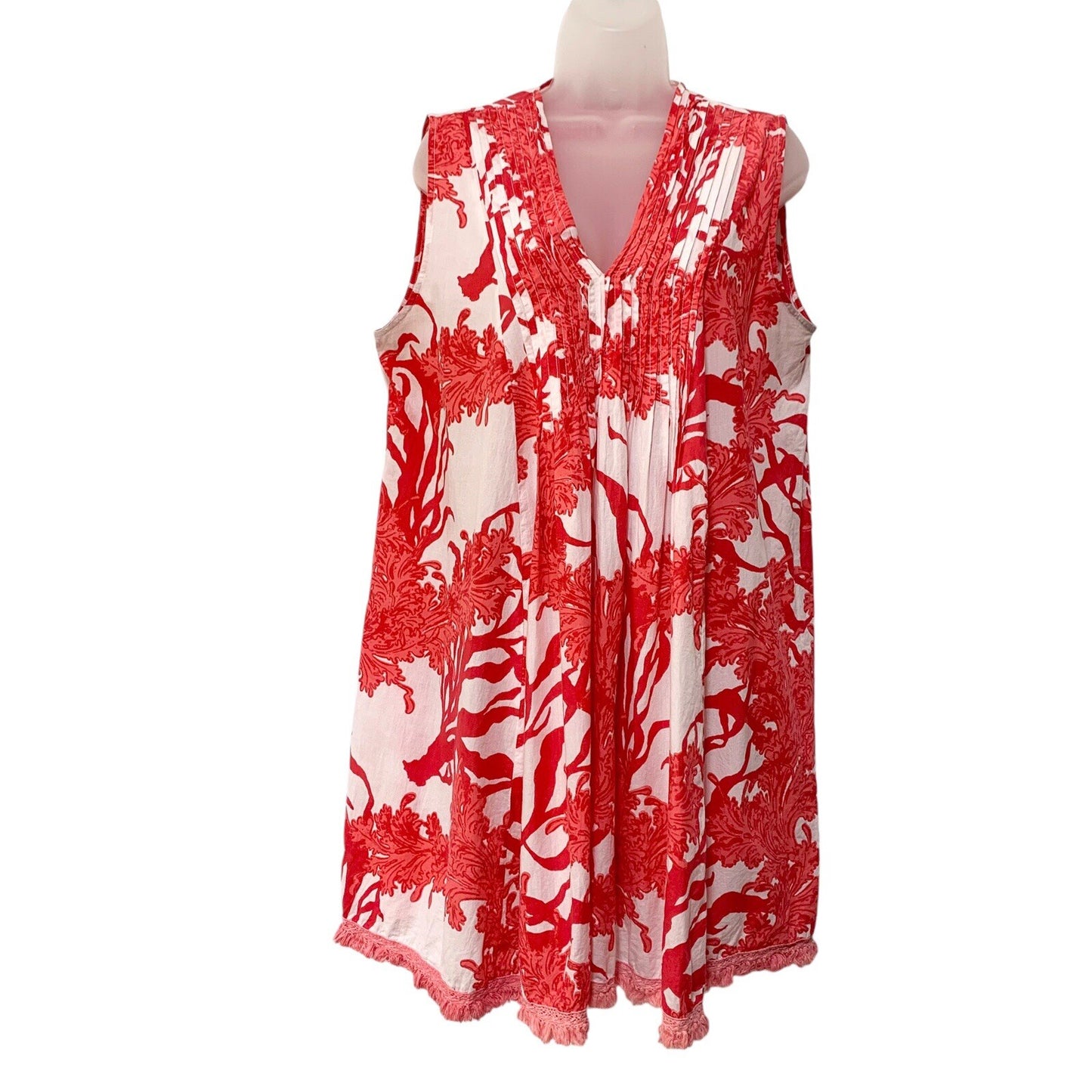 Felice Pintuck Dress in Red