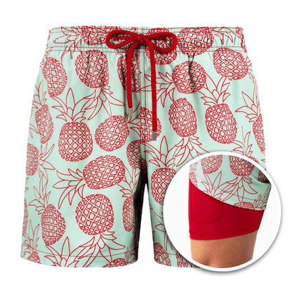 Pineapple Tropics - Mid Length Hybrid Short