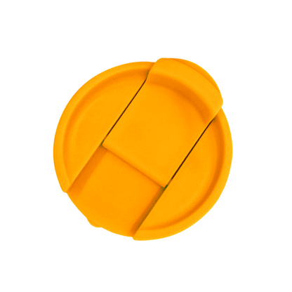NuRich Hydro Wide Mouth Flip and Sip Replacement Coffee Lid or Cap Accessories Compatible with Hydroflask, Nalgene, and Many More Top Water Bottle Brands Sizes 12 16 18 20 32 40 64 Ounce - Mango Orange