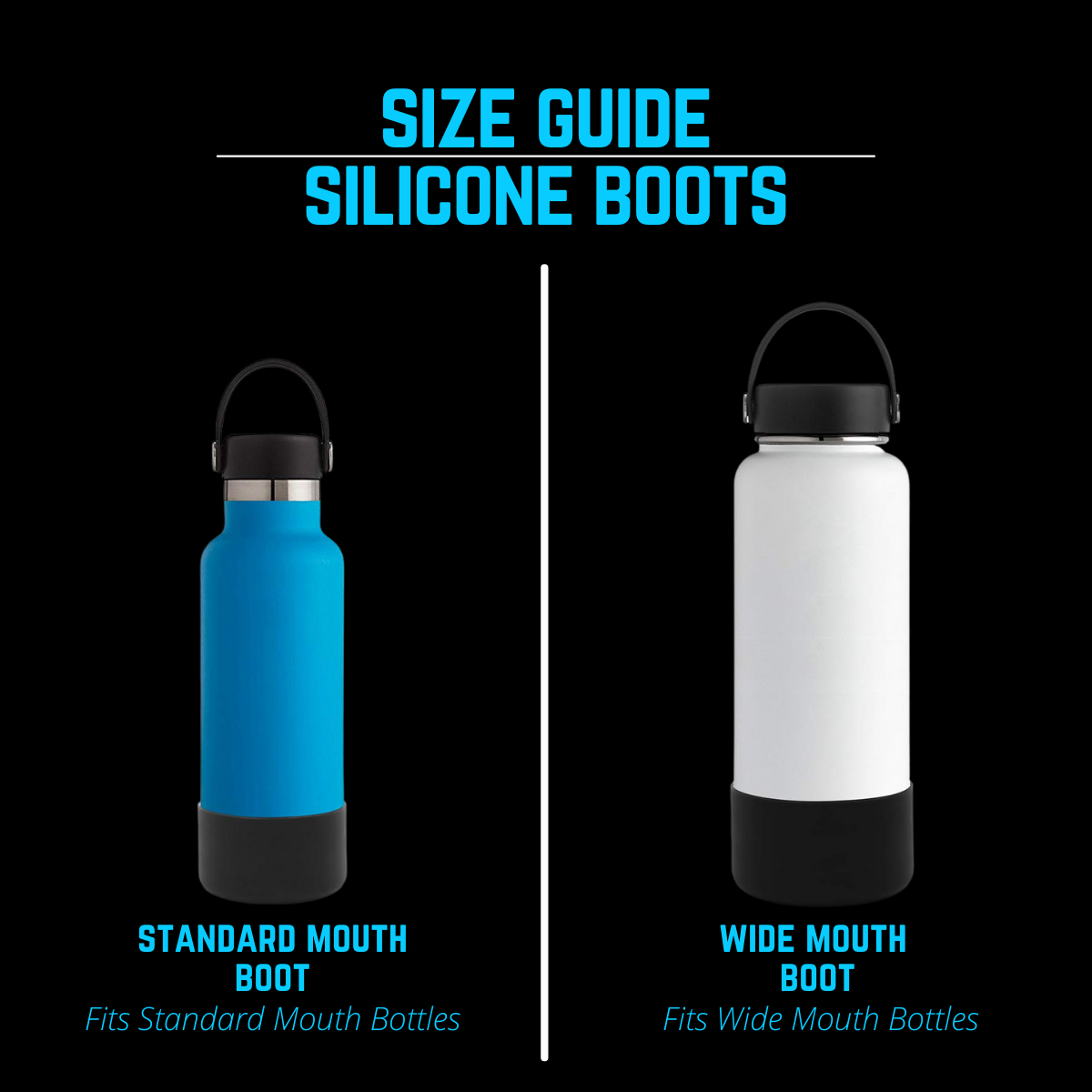 Protective Silicone Bottle Boot/Sleeve Hydro Vacuum Flask Compatible, BPA  Free Anti-Slip Bottom Cover Cap Stainless Steel Water Bottle, Dishwasher
