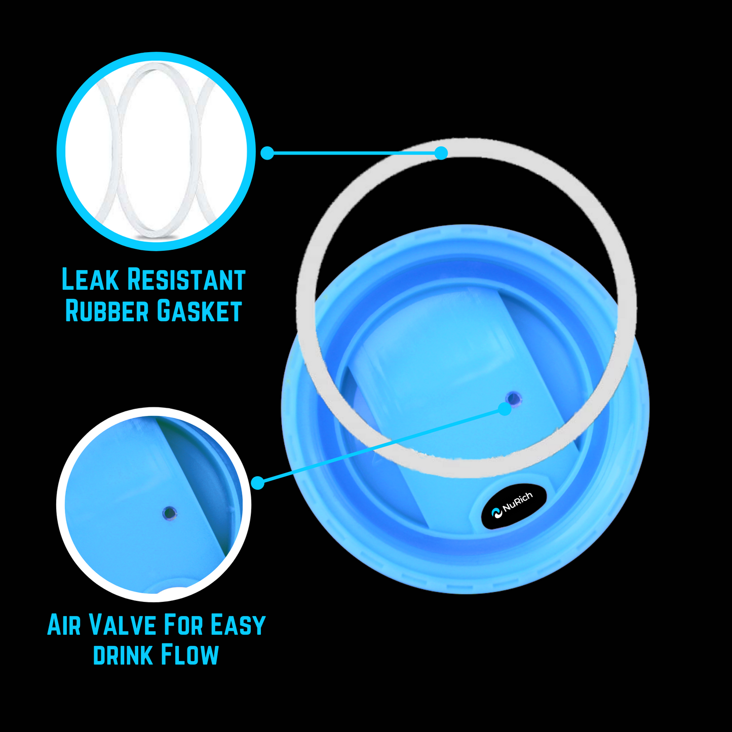 Hydroflask Wide Mouth Coffee Lid Blue